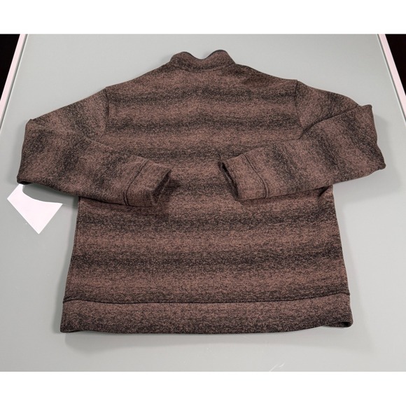 Eddie Bauer Quarter Snap Pullover Fleece Mens M High Collar Heathered Mid weight - Picture 2 of 11